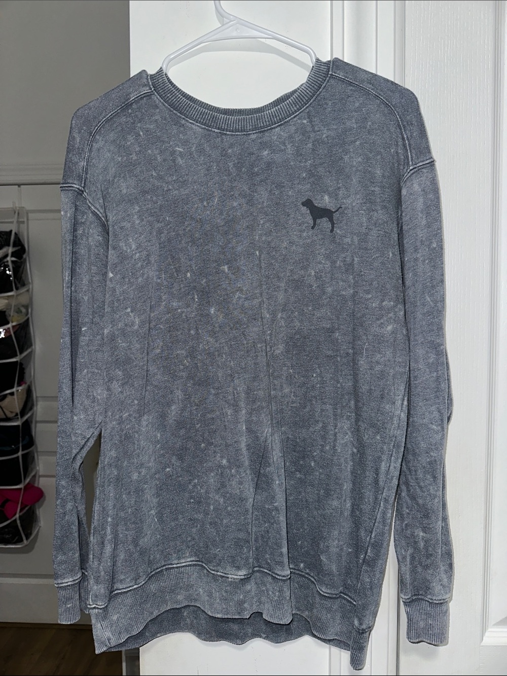 Victoria Secrets Pink Washed Gray Crewneck Women's sweatshirt
